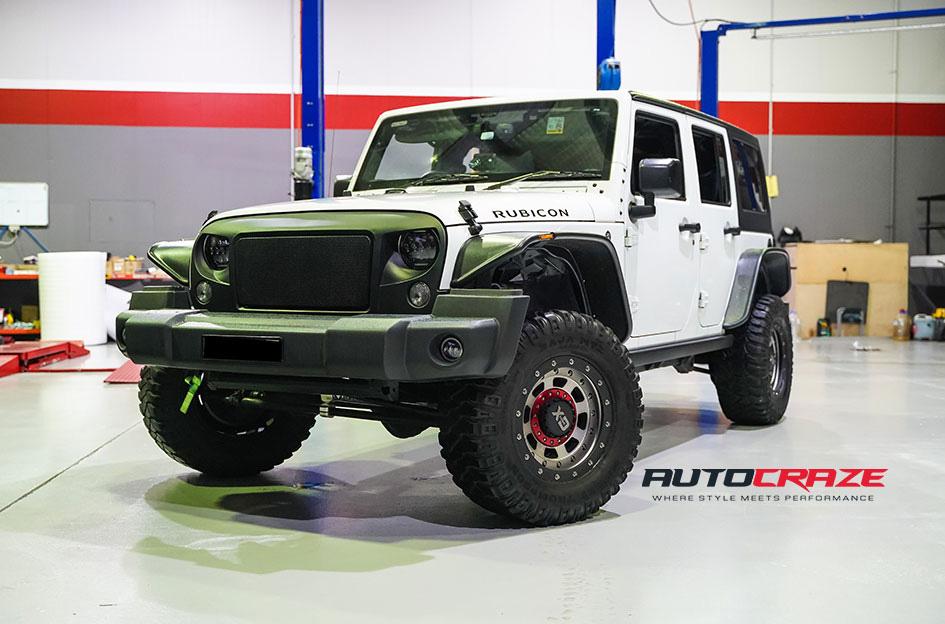 JEEP WRANGLER FMJ XD SATIN BLACK WITH DARK TINT